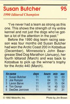 1992 MotorArt Iditarod Sled Dog Race #95 1990 Champion Back